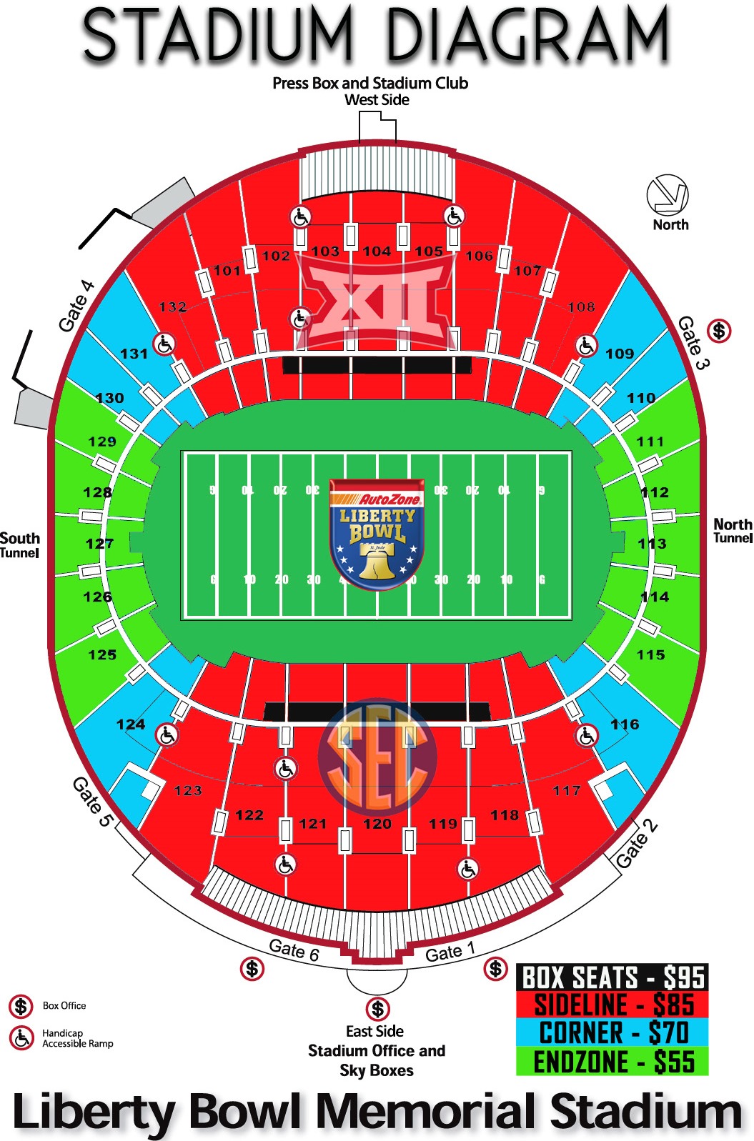 Liberty Bowl Seating Chart Memphis Tigers Football